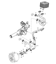Wasserkühlung (Modell: 5501) Cayenne 9PA1 (957) 3.6L 2007-10