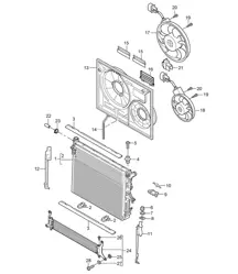 Refroidissement par eau / Radiateur Cayenne 9PA1 (957) 2007-10