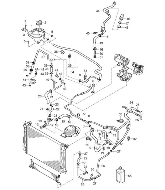 Diagram 105-040 Porsche Cayenne Turbo V8 4.8L Benzina 500 CV Motore