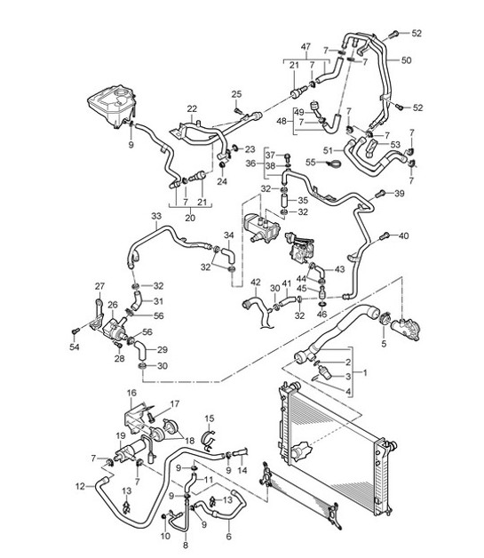 Diagram 105-042 Porsche Cayman 987C/981C (2005-2016) Engine