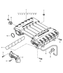 Ansaugstutzen (Modell: 5501) Cayenne 9PA1 (957) 3.6L 2007-10