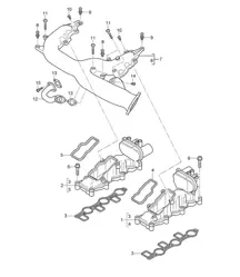 Ansaugstutzen / Druckrohr (Modell: 059D) Cayenne 9PA1 (957) 3.0L Diesel 2007-10
