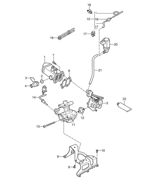Diagram 108-000 Porsche Cayenne 9PA (955) 2003-2006 Engine