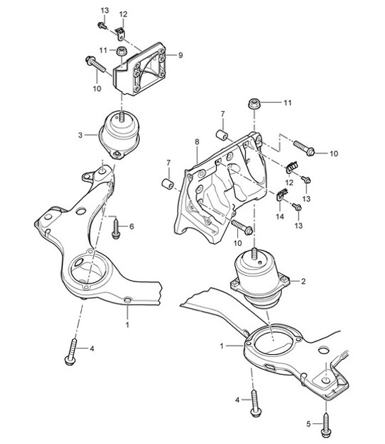 Diagram 109-005 Porsche Cayenne 3.6L 2007>> Engine