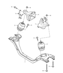 Matériel de levage moteur - INFÉRIEUR - (Modèle: 5501) Cayenne 9PA1 (957) 3.6L 2007-10