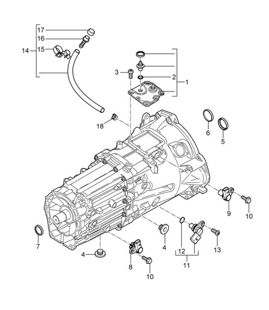 Diagram 302-005 Porsche Cayenne Turbo S V8 4.8L Petrol 550HP Transmission
