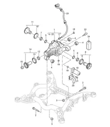 Différentiel d'essieu arrière / Prêt à monter / avec: différentiel à glissement limité / Électrique (PR:1Y1) Cayenne 9PA1 (957) 2007-10