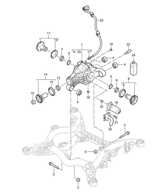 Diagram 305-005 Porsche Taycan 4 Cross Turismo 