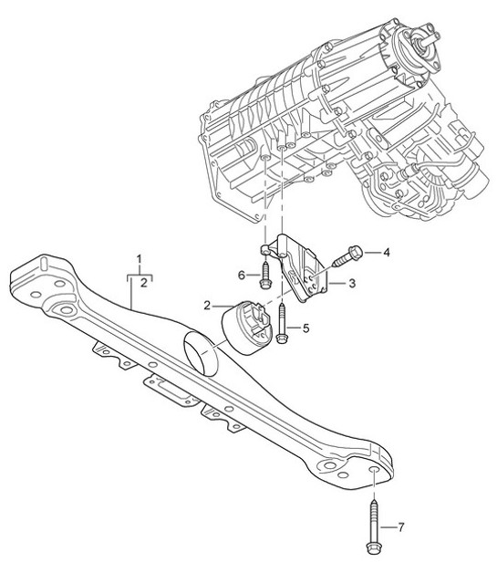 Diagram 307-000 Porsche Cayman S 3.4L 987C 2005-08 Transmission