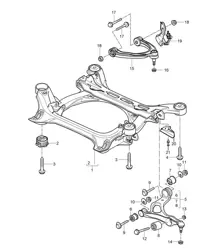 Support de suspension / Wishbone / Contrôle de portée des phares / Capteur de niveau (PR:1BA,1BW, 1BK,1BH) Cayenne 9PA1 (957) 2007-10