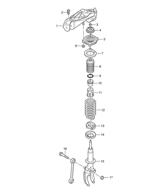 Diagram 402-000 Porsche Cayman T 718 2.0L Manual (300Bhp) Front Axle, Steering 