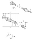 Rear Axle Cayenne MK2 (957) 2007-2010