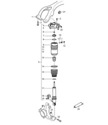 Aufhängung / Querträger / Federbein (PR:1BK) Cayenne 9PA1 (957) 2007-10