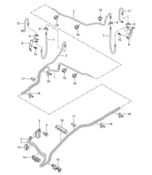 Bremsleitungen / Unterboden / Hinterachse Cayenne 9PA1 (957) 2007-10