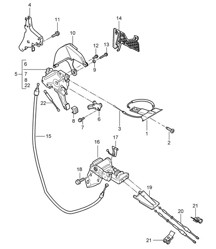 Foot-operat. parking brake / Actuator Cayenne 9PA1 (957) 2007-10