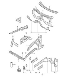 前端/单个部件 Cayenne 9PA1 (957) 2007-10