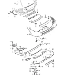 Heckstoßstange Cayenne 9PA1 (957) 2007-10