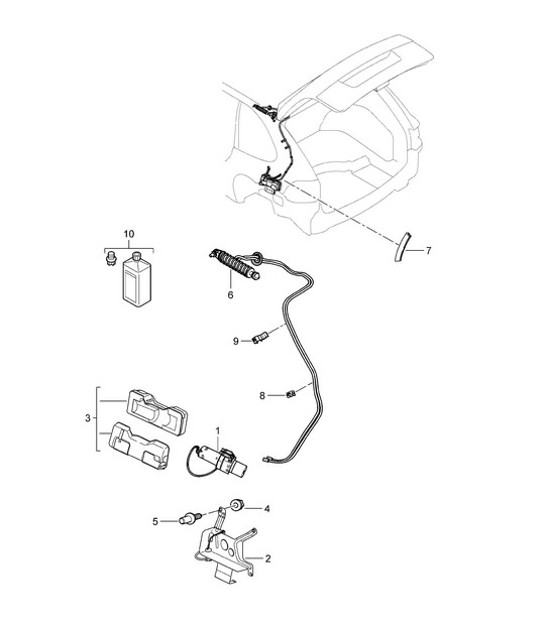 Diagram 803-007 Porsche Cayman S 3.4L 987C 2005-08 Body