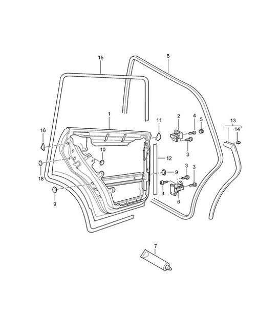 Diagram 804-005 Porsche Boxster 986/987/981 (1997-2016) Body