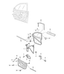 Lève-vitre - AVANT - Cayenne 9PA1 (957) 2007-10