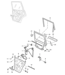 Alzacristallo - POSTERIORE - Cayenne 9PA1 (957) 2007-10