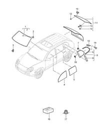 Vitrage Cayenne 9PA1 (957) 2007-10