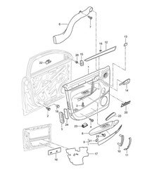 车门板带：减震 - 前部 - Cayenne 9PA1 (957) 2007-10