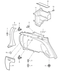 Seitenverkleidung / Zubehör - HINTEN - Cayenne 9PA1 (957) 2007-10