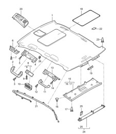 Dachverkleidung / Zubehör Cayenne 9PA1 (957) 2007-10