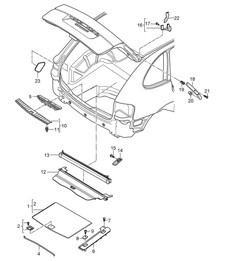Habillage / Coffre à bagages / Accessoires Cayenne 9PA1 (957) 2007-10