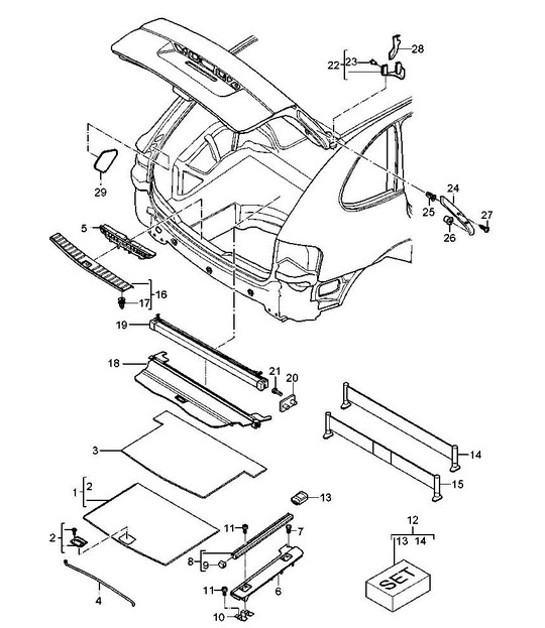 Diagram 807-041 Porsche Cayenne Turbo E-Hybrid Coupe V8 4.0L 739Hp 