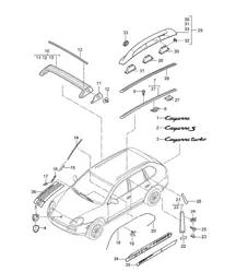 Schriftzüge / Zierelemente - OBEN AUSSEN - Cayenne 9PA1 (957) 2007-10