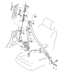 Sicherheitsgurt - VORNE - Cayenne 9PA1 (957) 2007-10