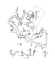 Heater / Feed line / Return line / Diesel (PR:9M5,-9AH) Cayenne 9PA1 (957) 3.0L Diesel 2007-10