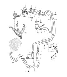 Heater with: Auxiliary air conditioner and Auxiliary heater / Feed line / Return line / Valve (PR:7VE,7VL, 9AH) Cayenne 9PA1 (957) 2007-10
