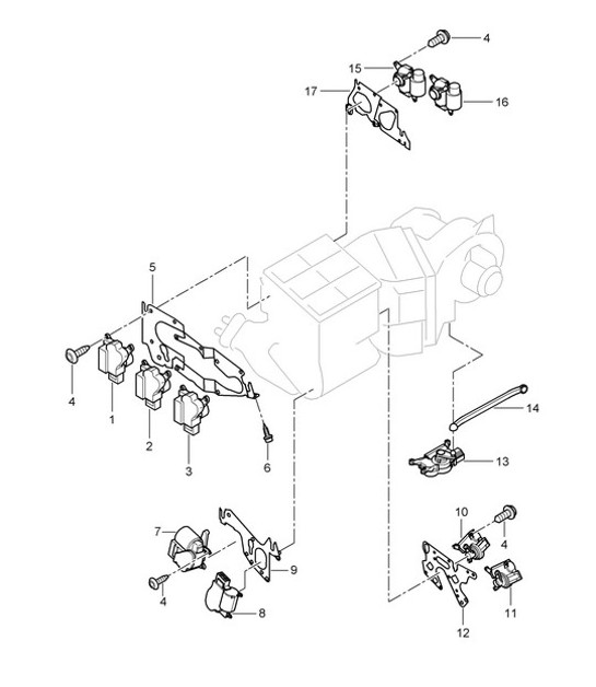 Diagram 813-045 Porsche Cayman S 3.4L 987C 2005-08 Body