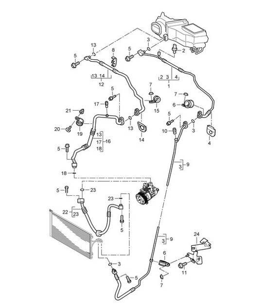 Diagram 813-060 Porsche Cayenne 9PA (955) 2003-2006 Body