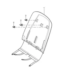 Housse / Coque de dossier Cayenne 9PA1 (957) 2007-10