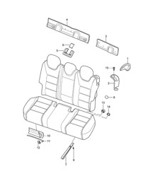 Respaldo asiento trasero / Accesorios Cayenne 9PA1 (957) 2007-10
