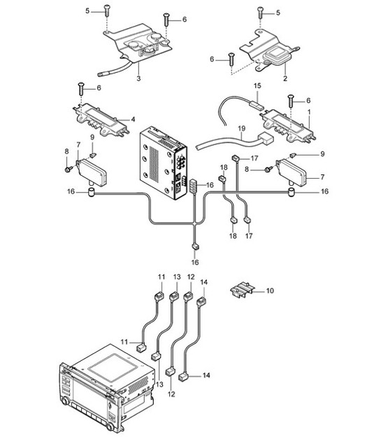 Diagram 911-003 Porsche 996 C4 3.4L 1997-08/01 Electrical equipment
