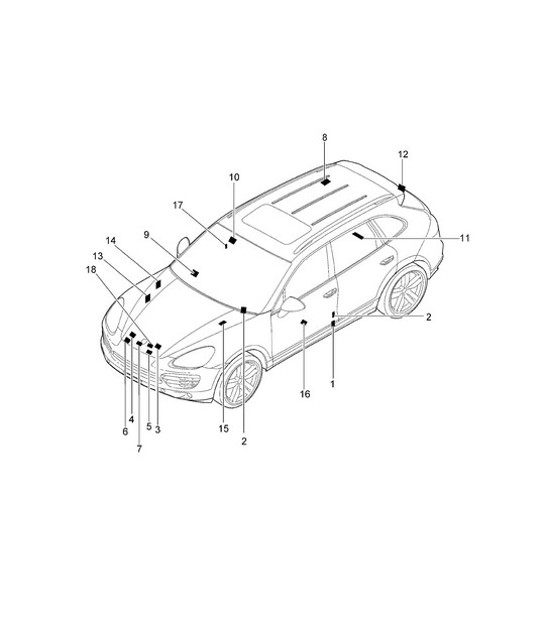 Diagram 001-005 Porsche Macan S Petrol 3.0L V6 354Bhp 