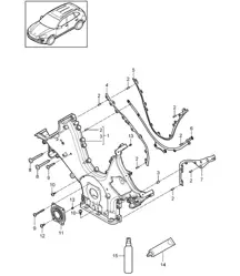 Steuerkettendeckel / Dichtflansch (Modell: CURA,CUR, CXZA,CXZ) Cayenne 9A2 (958) 3.6L 2011-18