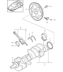 Kurbelwellenpleuel (Modell: 4802,4852, CFTB,CFT, CYXA,CYX) Cayenne 92A (958) 4.8L 2011-18