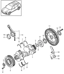 Crankshaft / Conrod (Model: 059E,CRCA, CRCB,CNRB, CVVA,CVVB, CVVC) Cayenne 92A (958) 3.0L DIESEL 2010-18