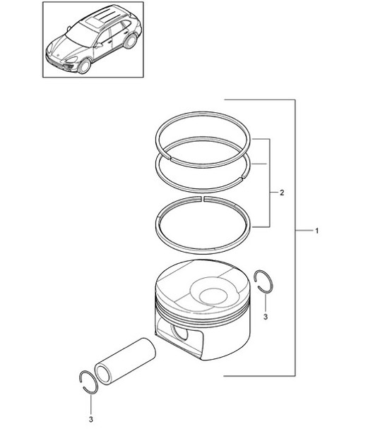 Diagram 102-045 Porsche Cayman 718 2.0L Manual (300Bhp) Engine