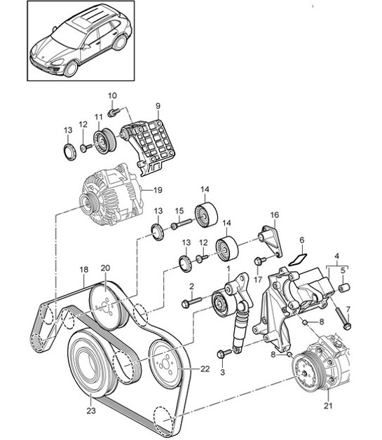 Diagram 102-090 Porsche Cayman 987C/981C (2005-2016) Engine