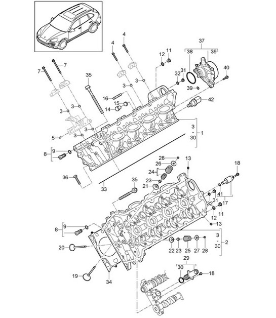 Diagram 103-000 Porsche Cayman S 3.4L 987C 2005-08 Engine