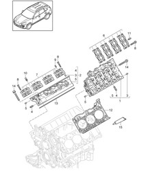 Cylinder head (Model: CRCA,CRCB, CNRB,CVVA, CVVB,CVVC) Cayenne 92A (958) 05/2011-18