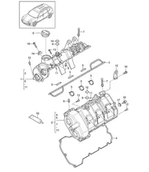 Ventildeckel (Modell: CURA,CUR, CXZA,CXZ) Cayenne 92A (958) 3.6L 2011-18