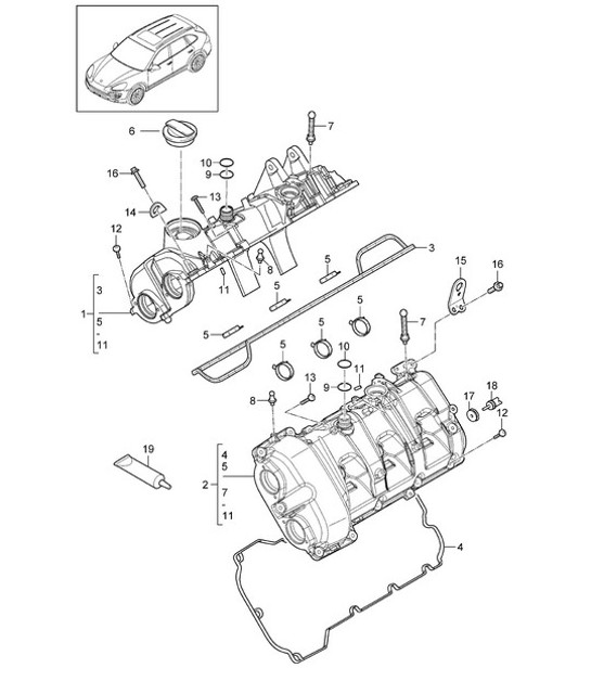 Diagram 103-022 Porsche Cayman 987C/981C (2005-2016) Engine